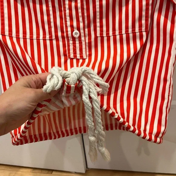 Handmade 1950s/60s vintage candy stripe button down with rope detail - Picture 2 of 4